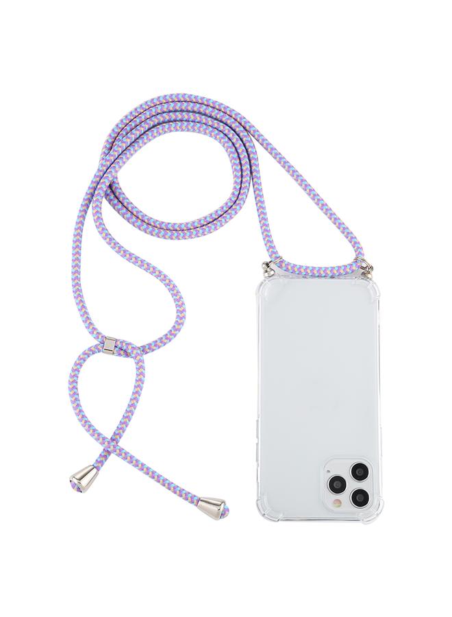 Zaboon Case For iPhone 12 Pro Max Four-Corner Shockproof Transparent TPU Case with Lanyard - Image 1