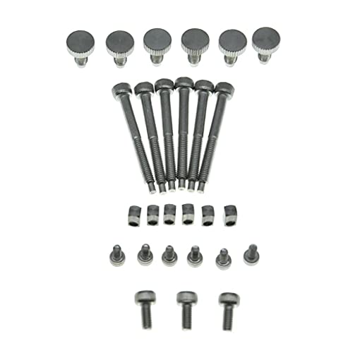 KAISH Whole Set Stainless Steel Tremolo Fine Tuner Screws String Insert Block Saddle Mounting Screws Locking Nut & String Lock Screws for FR - Image 1