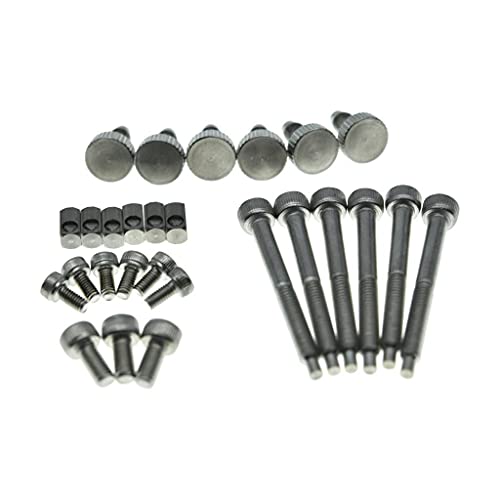 KAISH Whole Set Stainless Steel Tremolo Fine Tuner Screws String Insert Block Saddle Mounting Screws Locking Nut & String Lock Screws for FR - Image 2