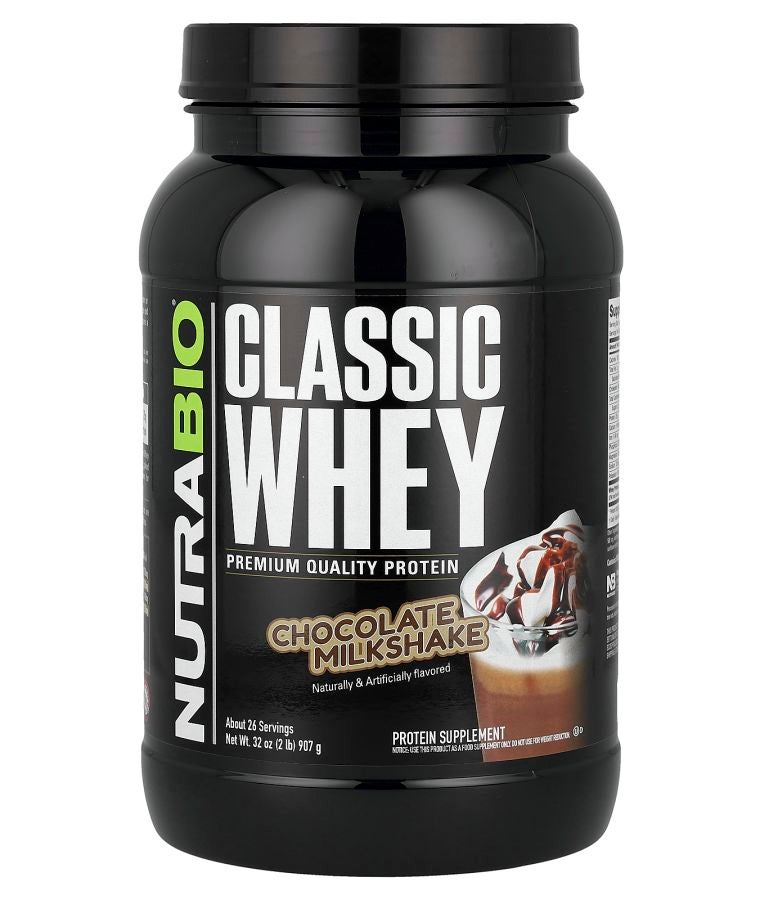 NutraBio Classic Whey Protein Chocolate Milkshake 2 lb (907 g)