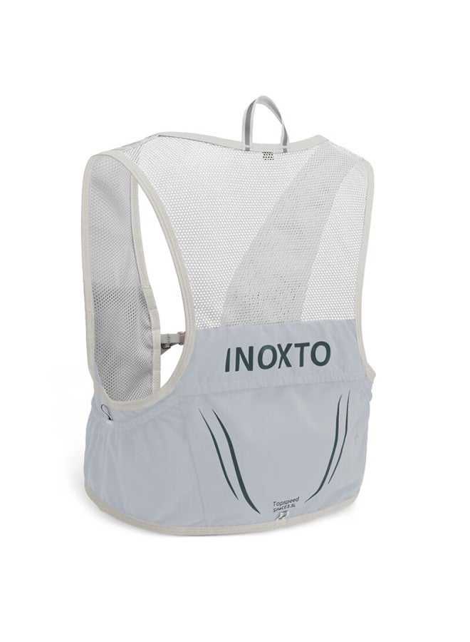 INOXTO Inoxto Trail Running Backpack, Lightweight Fitted Vest, 2.5l Marathon Summer Backpack, Water Bottle Bag, 592l Size, Light Gray And Dark Blue - Image 4