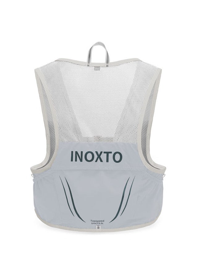 INOXTO Inoxto Trail Running Backpack, Lightweight Fitted Vest, 2.5l Marathon Summer Backpack, Water Bottle Bag, 592l Size, Light Gray And Dark Blue - Image 5