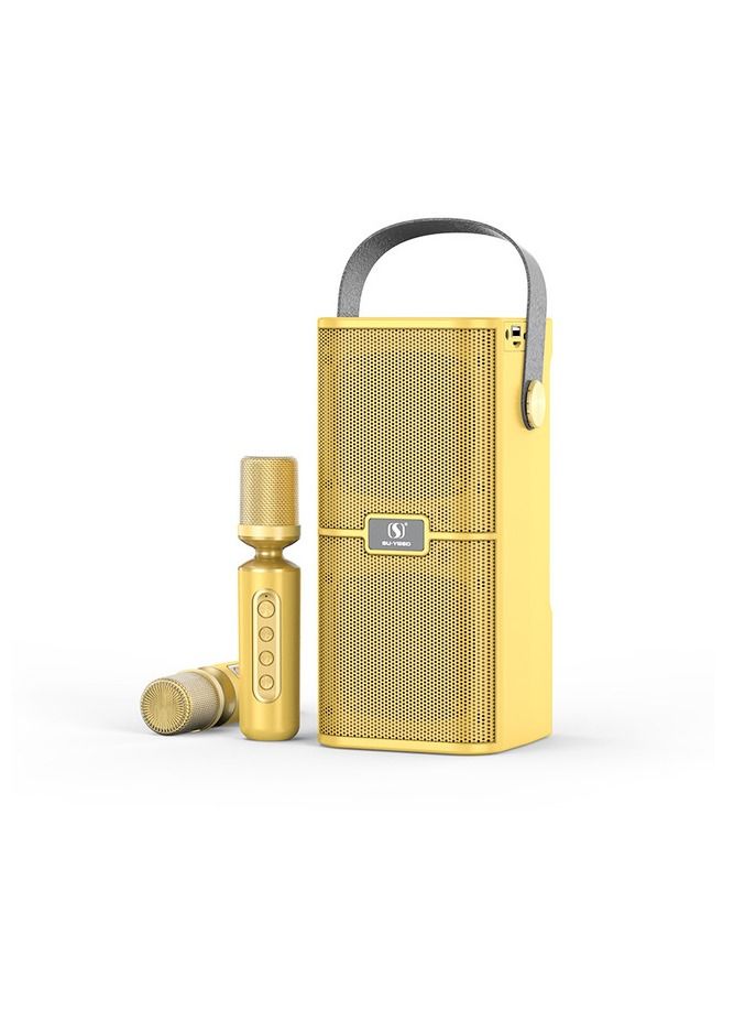 YS YS218 New High Power High  Bluetooth Dual Speaker Microphone All-In-One Family Outdoor Party Karaoke TF Sound Bag 
