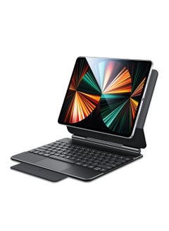 ESR Rebound Magnetic Keyboard Case, iPad Case with Keyboard Compatible with iPad Pro 12.9, Easy-Set Floating Cantilever Stand, Precision Multi-Touch Trackpad, Multi-Color Backlit Keys, US Layout Black
