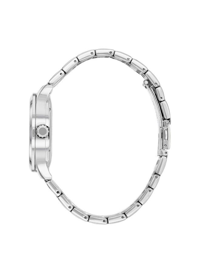سيتيزن Mechanical Day & Date Automatic Men's Watch NH8350-59A, 40 mm White Dial, Stainless Steel Case & Bracelet, 50 m WR - Image 2