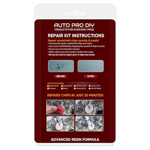 AUTO PRO DIY Windshield Repair Kit, 4 Pack (Repairs 4 Chips), 20-Minute Glass Rock Chip Repair Tool - Image 2