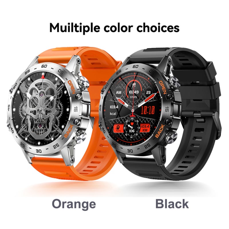 Smartwatch: 1.39-Inch IPS 360x360 Display, BT5.0 High-Clear Calls - 400mAh 30-Day Standby Waterproof Orange Health Monitor for Indoor Outdoor Fitness Enthusiasts - Image 4