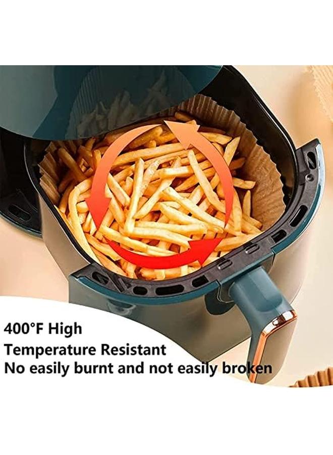 SHOWAY 100Pc Baking Liner Paper Disposable Liner For Air Fryer Waterproof Oil Repellent Parchment Paper For Baking Microwave Air Fryer Brown 16Cm - Image 3