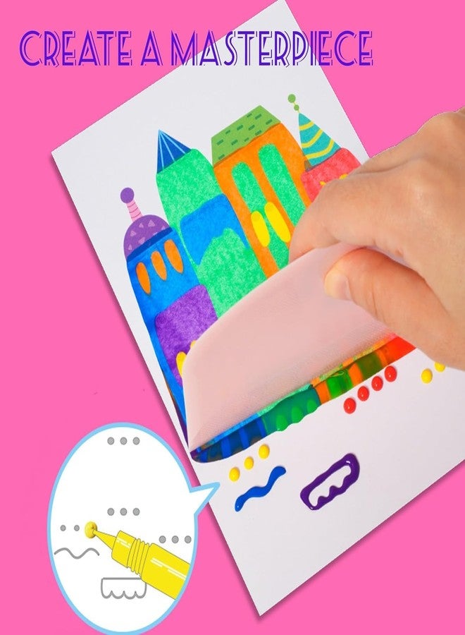 ZDQTRA Rainbow Scratch Art kit for Kids, Squeegee Magic Dot Creativity Painting Kits for 3 to 8 Year Old Girls and Boys (1set/Multi-Colour) - Image 3