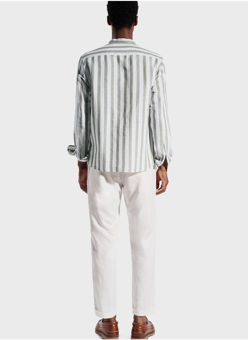Mango Man - Striped Slim Fit Shirt - Image 1