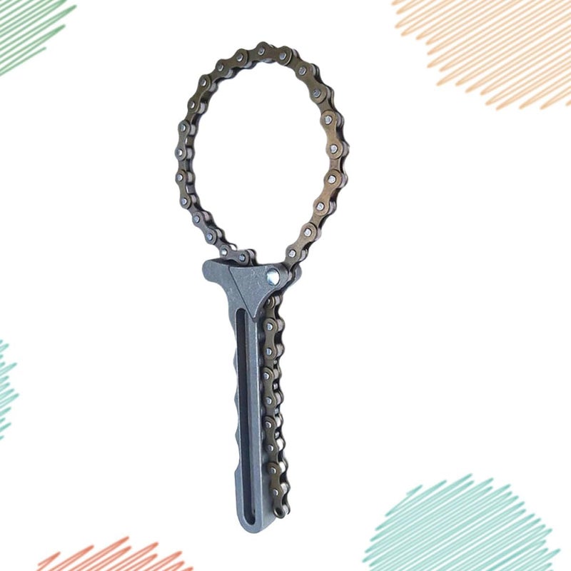 ABOOFAN Chain Type Oil Filter Wrench Tool with Engine Oil Filters Grip Heavy Duty Key Chain Style Spanner for Automotive Removal and Installation - Image 3