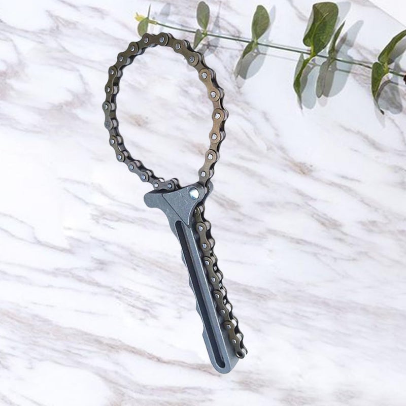 ABOOFAN Chain Type Oil Filter Wrench Tool with Engine Oil Filters Grip Heavy Duty Key Chain Style Spanner for Automotive Removal and Installation - Image 5