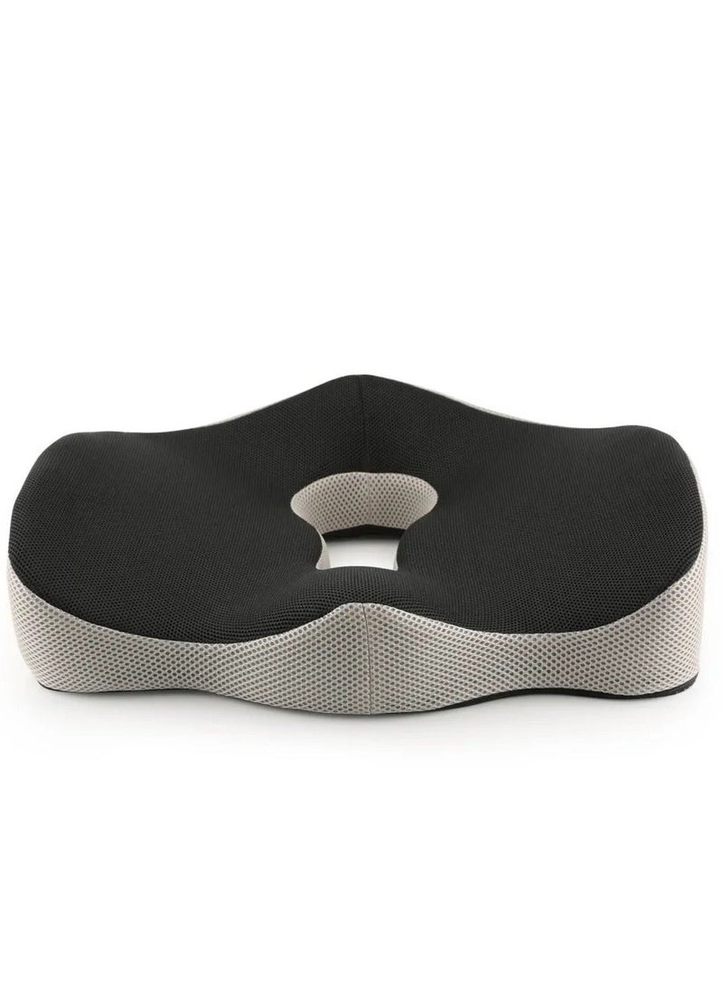 وسادة مقعد من إسفنج الذاكرة لتخفيف آلام العصعص والبواسير، سهلة الحمل، مضادة للانزلاق، وتعود إلى شكلها الأصلي - Image 1