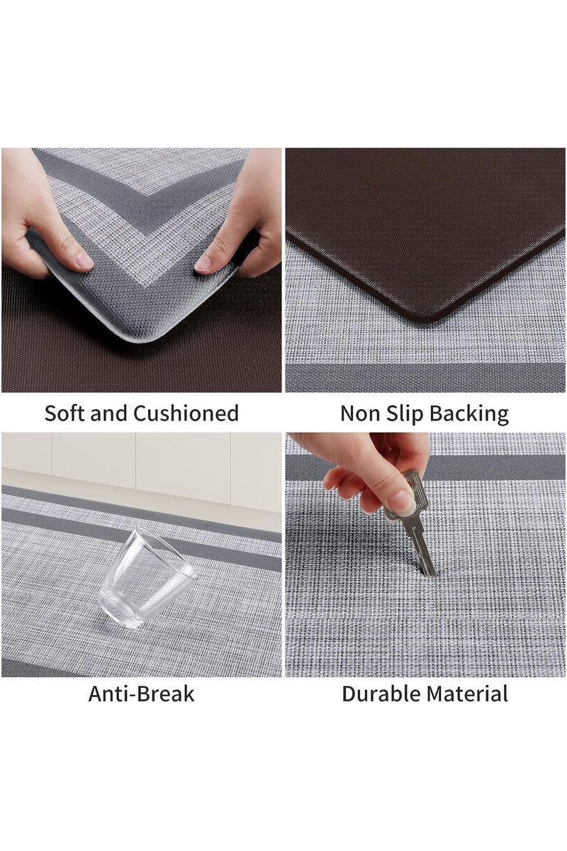 Kitchen Mat,[2 PCS] Kitchen mat Cushioned Anti-Fatigue Kitchen Mat Non-Skid Waterproof, Ergono  - Image 3