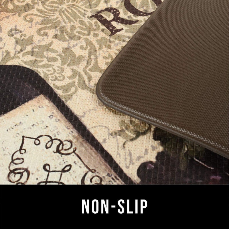 FRESHMINT Farmhouse Kitchen Mats Sets 2 Piece Cushioned Comfort Mat for Home & Office Ergonomically Engineered Memory Foam Kitchen Rug Waterproof Non-Skid, 30" by 17" + 47" by 17",Wine - Image 4