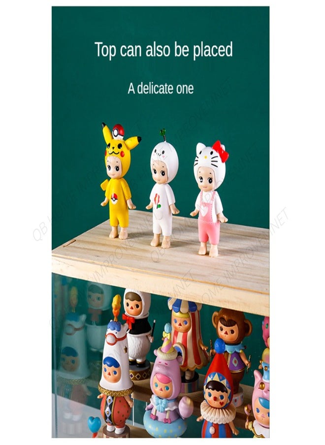 Generic - 3Layer Transparent Acrylic Display Box with Wooden Top Base（without LED） - Image 1