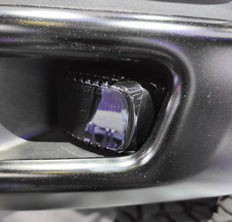 iJDMTOY 2pc Smoked Dark Tinted Colored LED Pod Fog Light Shield Cover Lenses, Compatible With Ford 2021-up F-150 Raptor, 2022-up Bronco Raptor - Image 4