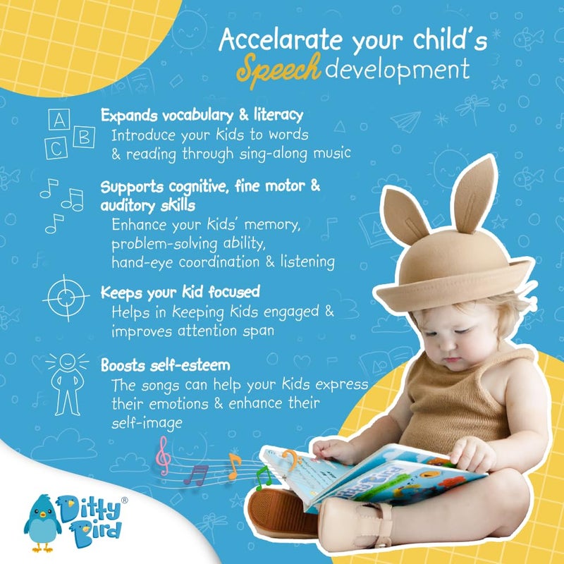 ديتي بيرد Ditty Bird Spanish Christmas Book for Toddlers - كتاب صوتي تفاعلي ثنائي اللغة مع أجراس Jingle وأغاني العطلات للأطفال 1-3 | لعبة أطفال قوية ولعب موسيقى الكريسماس - Image 5