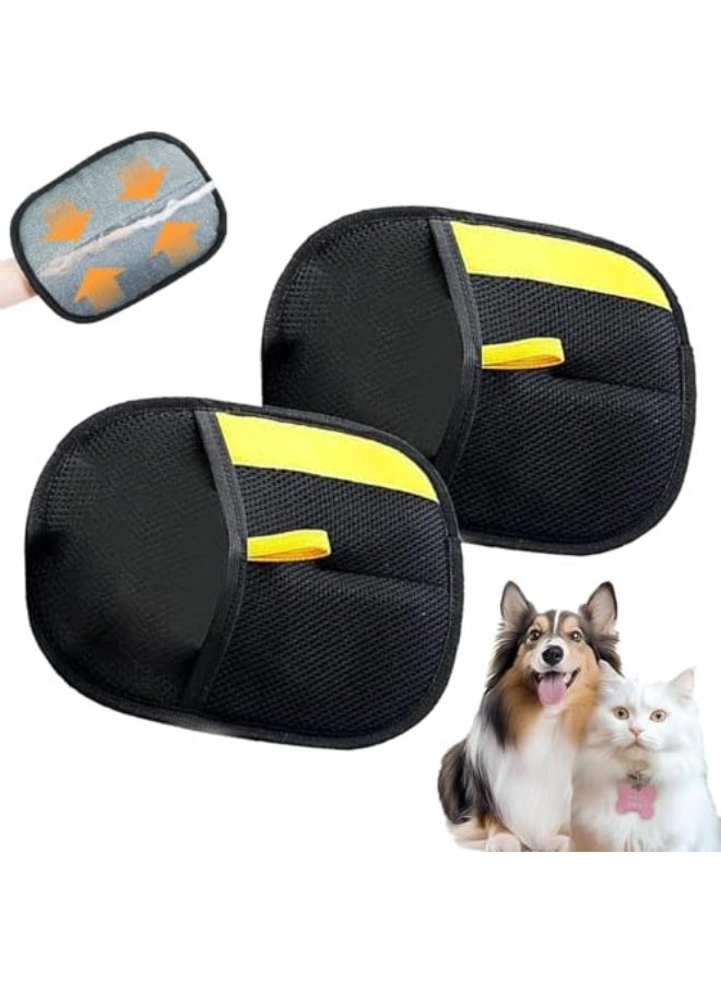 Reusable Double-Sided Pet Grooming Gloves (Suitable for Dogs) (2-Pack) - Image 1