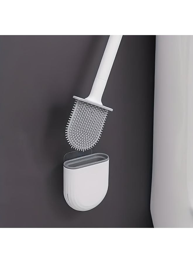 هومستر فرشاة حوض المرحاض، فرشاة المرحاض السيليكون لن يلحق الضرر بالمراحيض، فرشاة المرحاض المثبتة على الحائط -المضادة للتدلية، تصميم مضاد للتقطر، مناسبة لمقطورات السفر والمخيمات، مصنوعة من قبل RVers for RVers. - Image 1