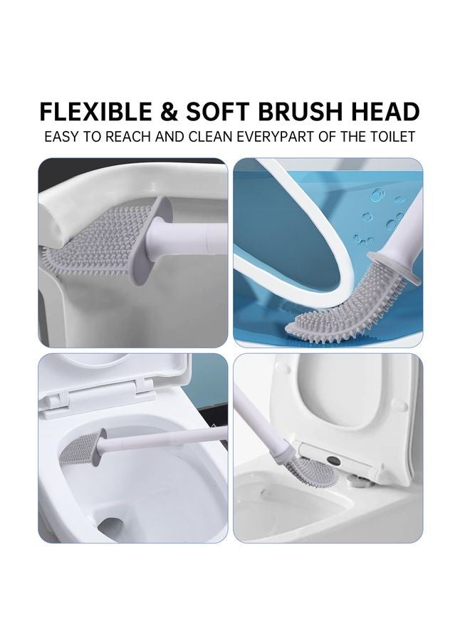 هومستر فرشاة حوض المرحاض، فرشاة المرحاض السيليكون لن يلحق الضرر بالمراحيض، فرشاة المرحاض المثبتة على الحائط -المضادة للتدلية، تصميم مضاد للتقطر، مناسبة لمقطورات السفر والمخيمات، مصنوعة من قبل RVers for RVers. - Image 5