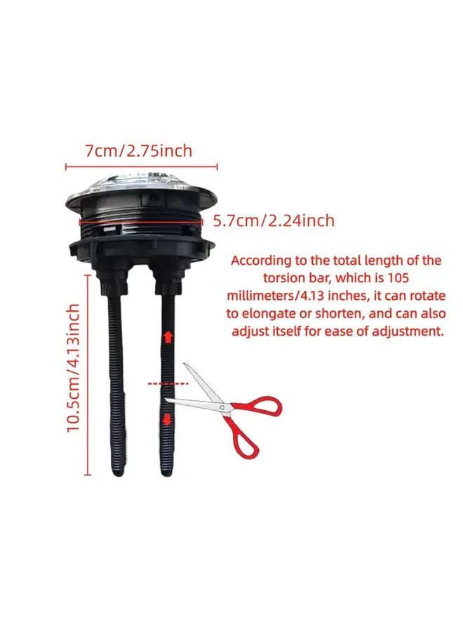 زر طرد عام للمرحاض بديل زر طرد مزدوج بقضيب تمديد قابل للتعديل 1 مجموعة - Image 4