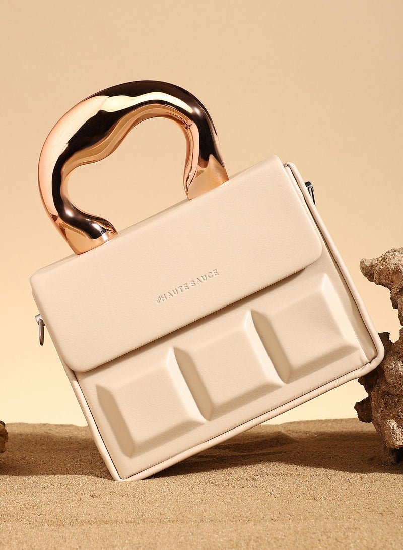 Haute Sauce Women's The Caldera Quilt Hand Bag - Beige  - Image 1