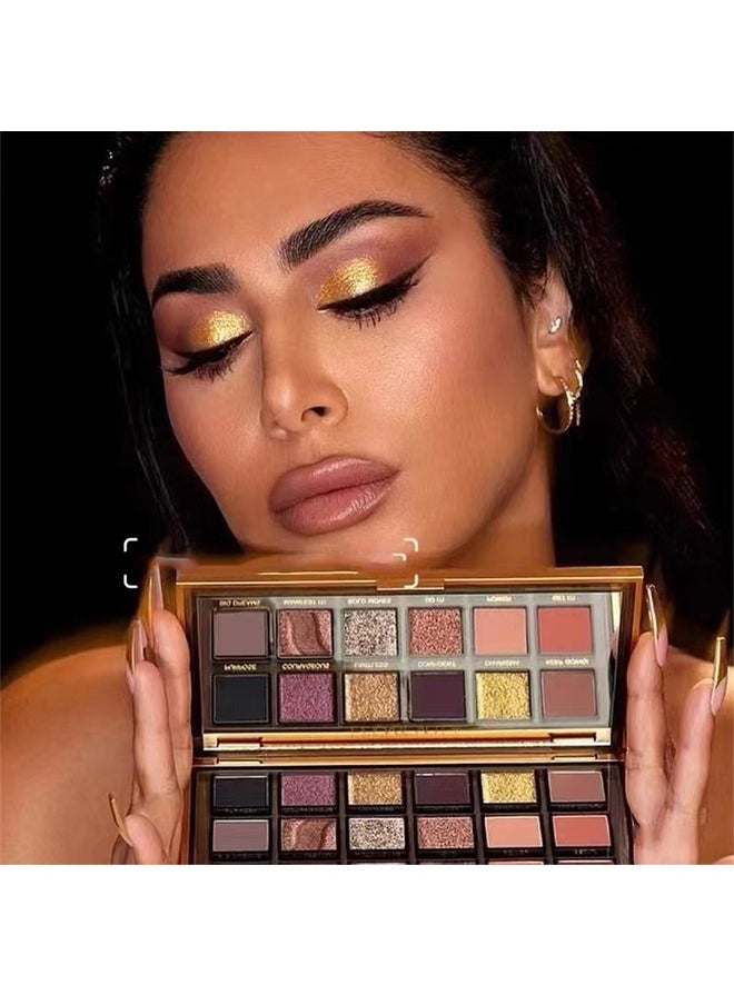 Julystar Empowered Eyeshadow palette Multicolour, 18 Colors Matte Shimmer Glitter Multi Reflective Shades Ultra Pigmented Makeup Eye Shadow Powder Waterproof Eye Shadow  - Image 2