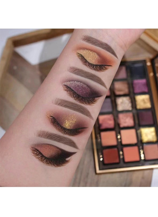 Julystar Empowered Eyeshadow palette Multicolour, 18 Colors Matte Shimmer Glitter Multi Reflective Shades Ultra Pigmented Makeup Eye Shadow Powder Waterproof Eye Shadow  - Image 3