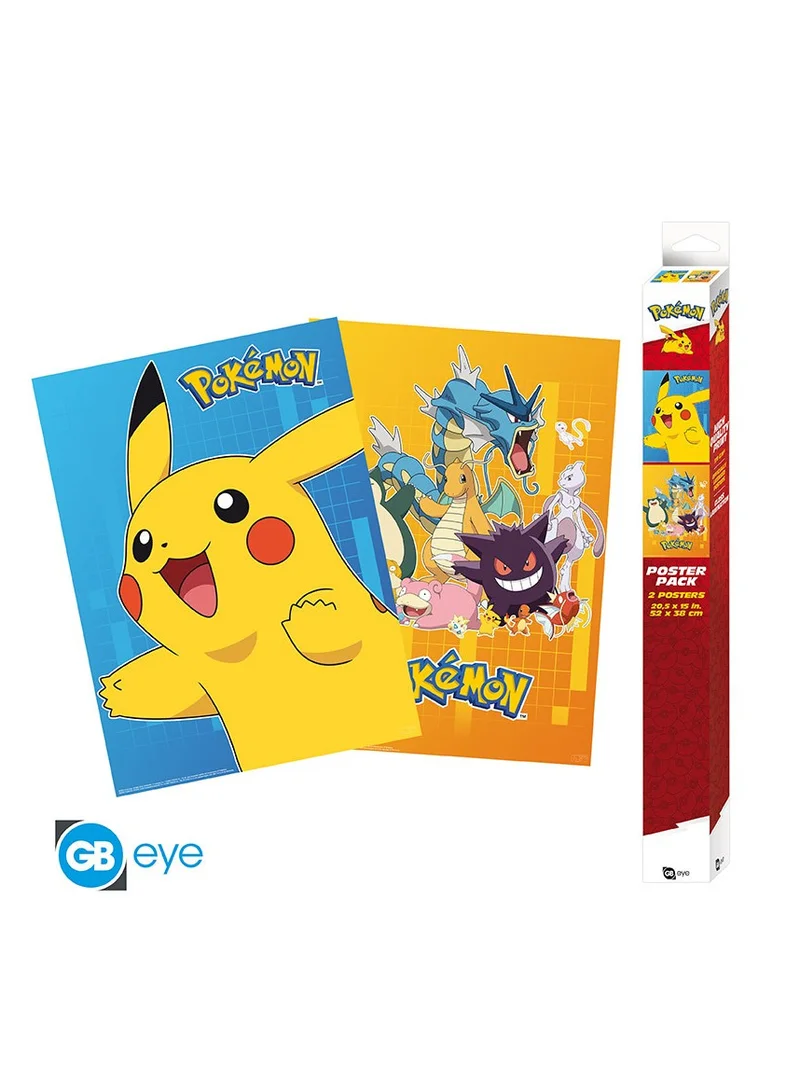 ABYstyle ABYstyle Pokemon - Set 2 Chibi Posters Colourful Characters (52X38)