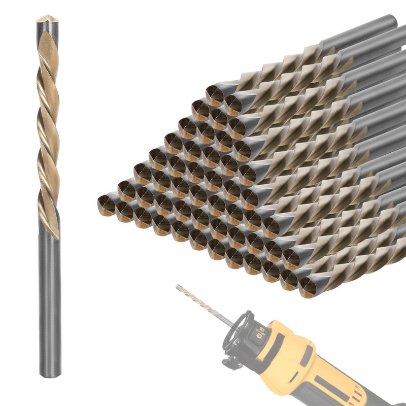 NURATIT Upgrade 100 Pcs Drywall Bit, 5/32 Inch Drywall Drill Bit for Wood, Drywall Cutting Bit, Drywall Guide Point Cutting Bits, Drywall Router Bits for Use with Spiral Saw - Image 1