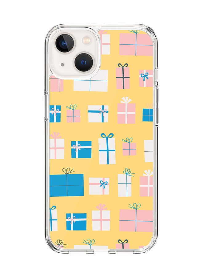 Stylizedd Classic Clear Case for Apple iPhone 14 Plus Case Hybrid Soft Cover Flexible Edges Anti Drop TPU PC Gel Thin Transparent Cover - Wrapped Presents Full Print