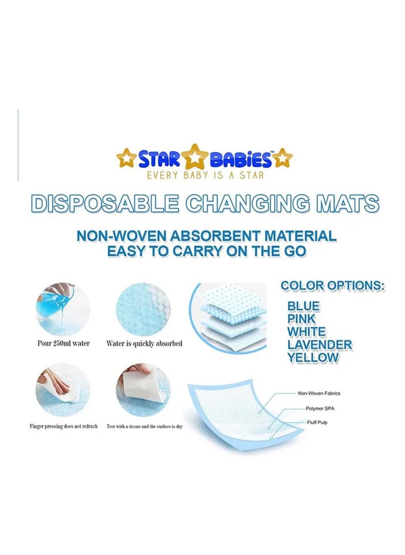 A TO Z A to Z - Disposable Changing Mat size (45cm x 60cm) Large- Premium Quality for Baby Soft Ultra Absorbent Waterproof - Large Pack of 70 - Pink  - Image 3