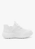 SKECHERS WHITE SYNTHETIC / TEXTILE / WHITE TRIM
