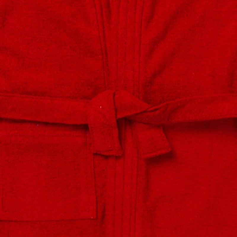 SAND DUNE Kids Baby Girls Bathrobe Terry Cotton Bathrobe Gown Half Sleeves Knee Length Pocket with Waist Belt Baby Girls Bathrobe 1 to 4 Years Age Red - Image 3