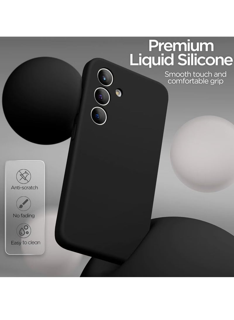 BORTONY Samsung Galaxy S25 Case Liquid Silicone Case with Galaxy S25 Plus Screen Protector Slim Fit Camera Protection Shockproof Phone Case Cover for Samsung Galaxy S25 6.2 inch - Image 2