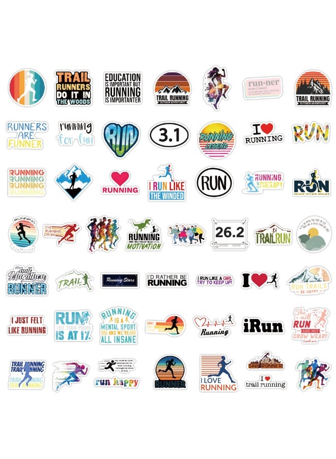 105 PCS Running Stickers Waterproof Vinyl Running Sport Sticker Decal for Water Bottle Laptop Scrapbooking Skateboard Car Luggage Helmet - Image 3