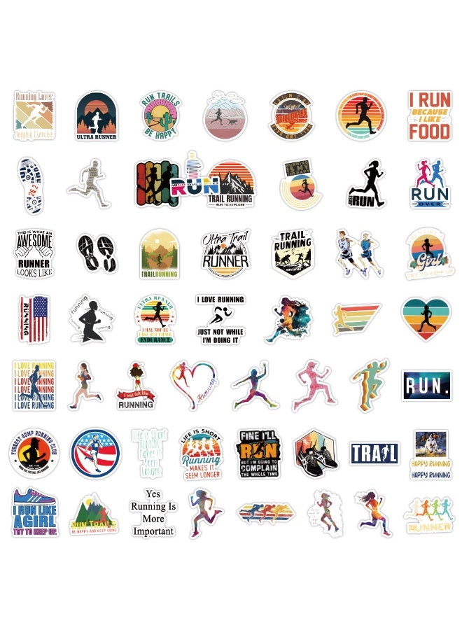 105 PCS Running Stickers Waterproof Vinyl Running Sport Sticker Decal for Water Bottle Laptop Scrapbooking Skateboard Car Luggage Helmet - Image 2