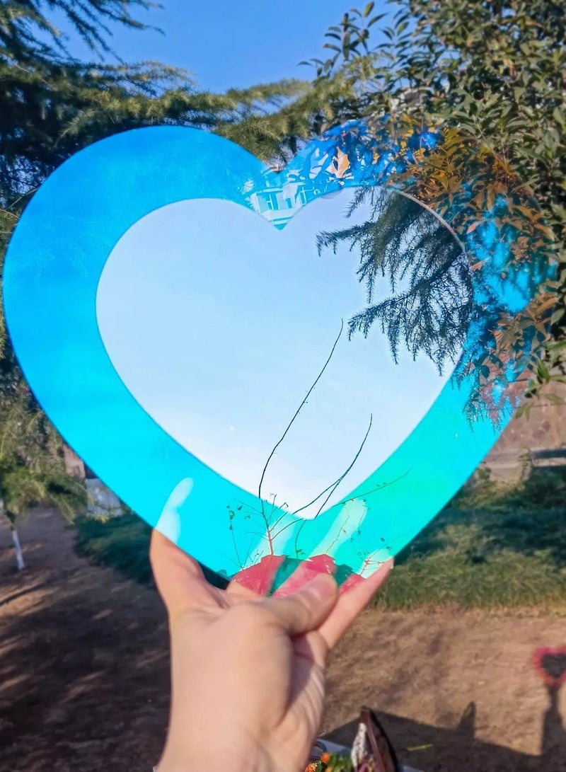 ملصق حائط مرآة على شكل قلب قطعة واحدة  - Image 2