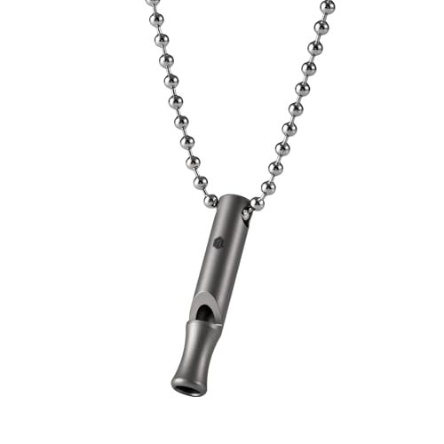KeyUnity KA22 Titanium EDC Whistle Outdoor Emergency Whistle for Keychain, Comes with Necklace to Hang on Neck (KA22) - Image 1
