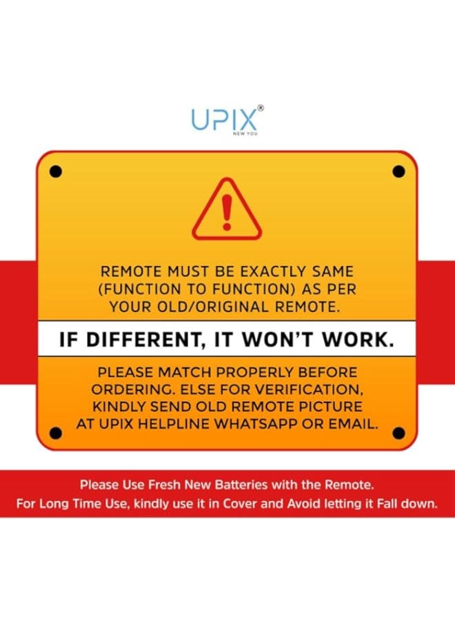 HuHa Upix AC Remote No. 12, Compatible with Godrej AC Remote Control - Old Remote Functions Must be Exactly Same  - Image 5