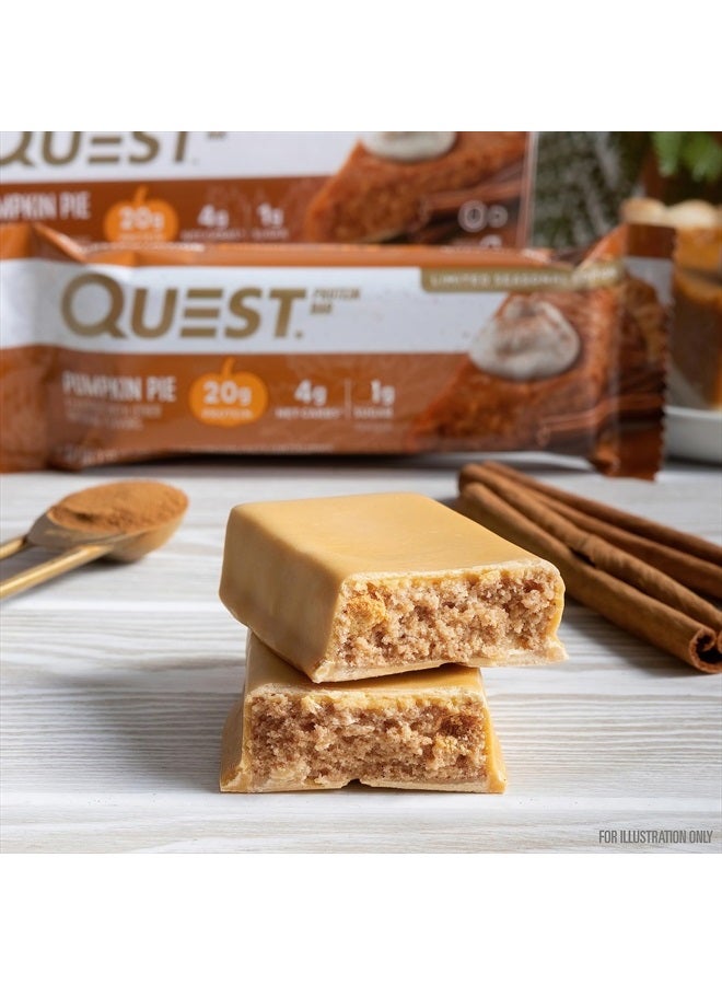 Quest Nutrition Pumpkin Pie Protein Bar, 20g Protein, 4g Net Carb, 1g Sugar, Gluten Free, 12 Count - Image 4