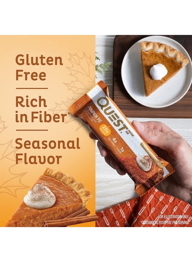 Quest Nutrition Pumpkin Pie Protein Bar, 20g Protein, 4g Net Carb, 1g Sugar, Gluten Free, 12 Count - Image 3