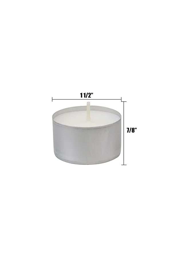 Green Tiger Bulk 50 Pack Unscented Smokeless Long Tea Light Candles with 8 Hour Extended Burn Time, White, Count - Image 5