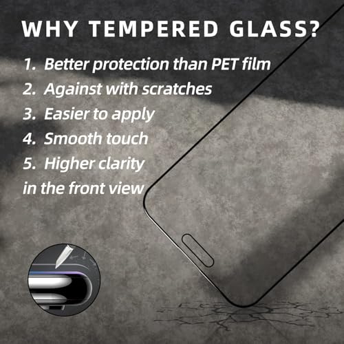 EGKimBa Privacy Screen Protector for iPhone 17 Pro Max, 1 Pack Tempered Glass, 6.9" Gradient Color Eye Protection Full Coverage with Installation Frame - Image 5