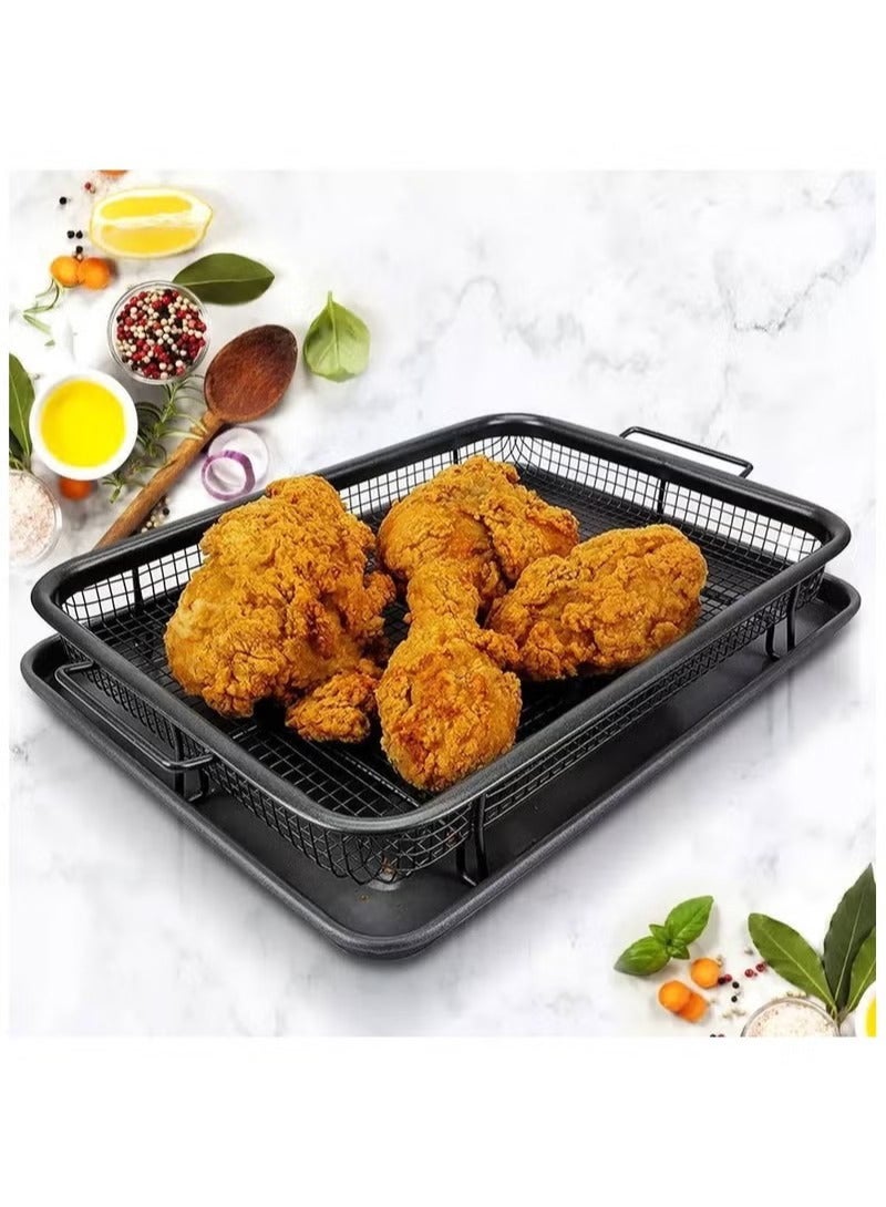 صينية لتحميص من الألومنيوم لون اسود 32.5x24.5x5.5سم - Image 1