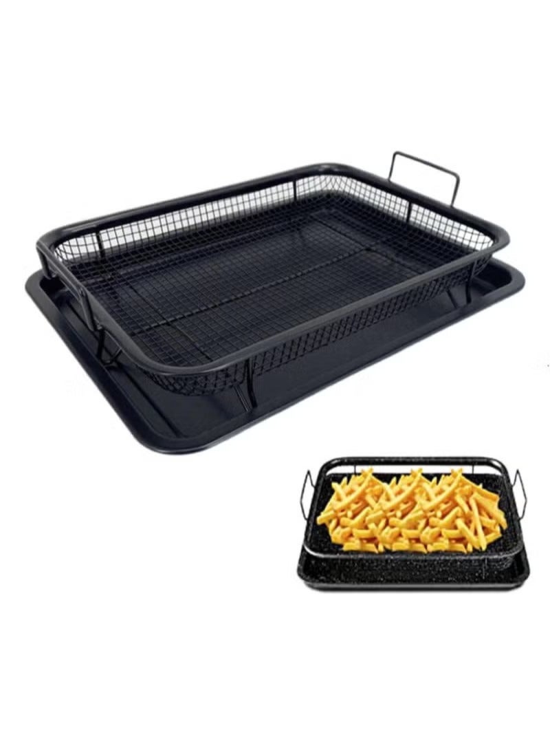 صينية لتحميص من الألومنيوم لون اسود 32.5x24.5x5.5سم - Image 2