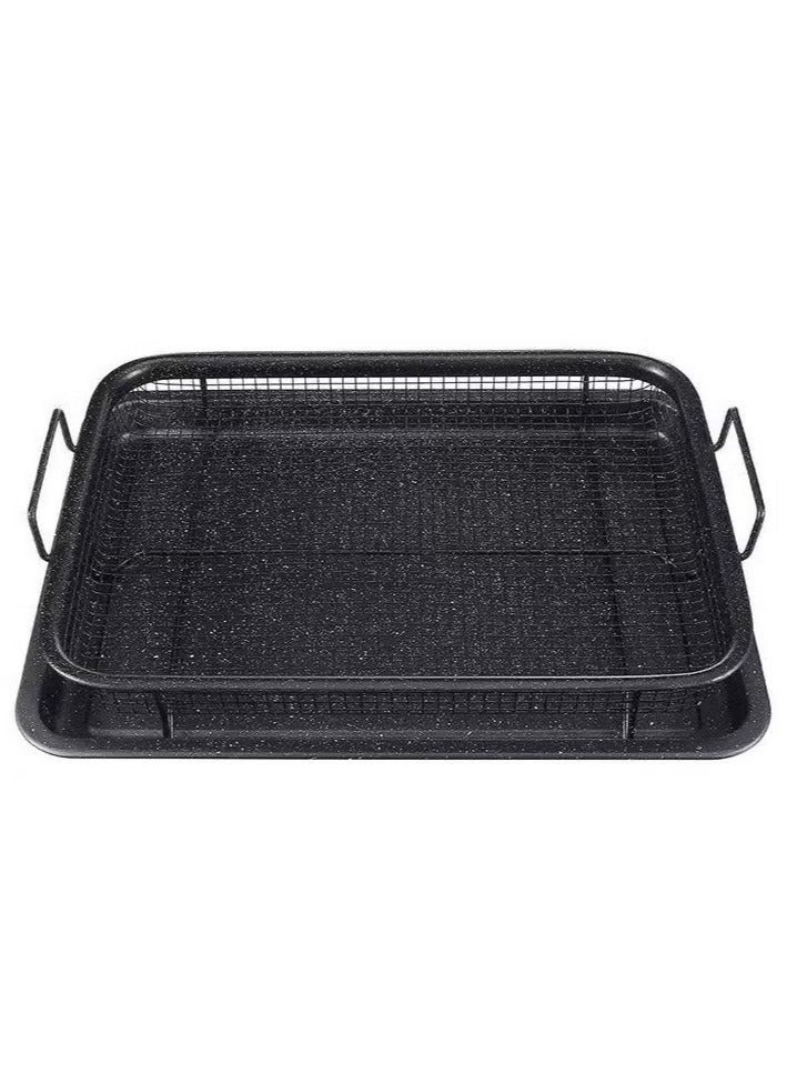 صينية لتحميص من الألومنيوم لون اسود 32.5x24.5x5.5سم - Image 3