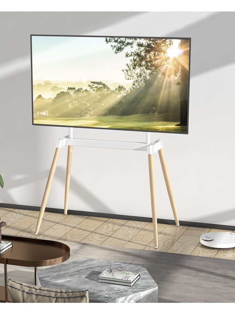 Hamood - HAMOOD,Modern Style Easel TV Stand 40 to 75 Inch LED LCD Screen Studio TV Display Stand, Adjustable 4 legs TV Floor Stand Weight Capacity	60 Kg - Image 1