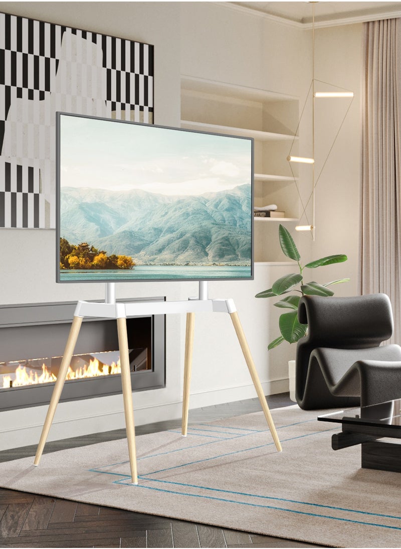 Hamood - HAMOOD,Modern Style Easel TV Stand 40 to 75 Inch LED LCD Screen Studio TV Display Stand, Adjustable 4 legs TV Floor Stand Weight Capacity	60 Kg - Image 1
